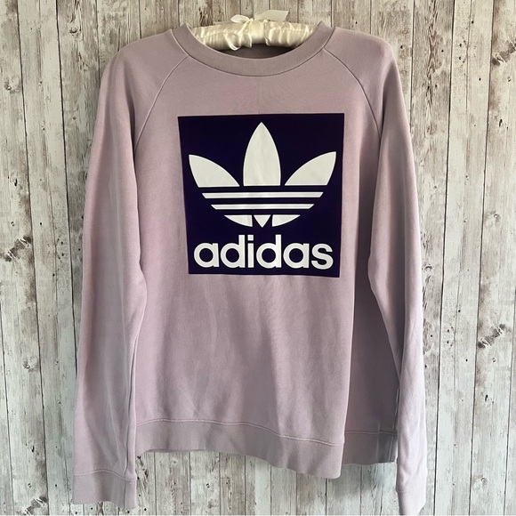 adidas Tops - Adidas Women’s Crewneck Velvet Purple Sweatshirt Size XL